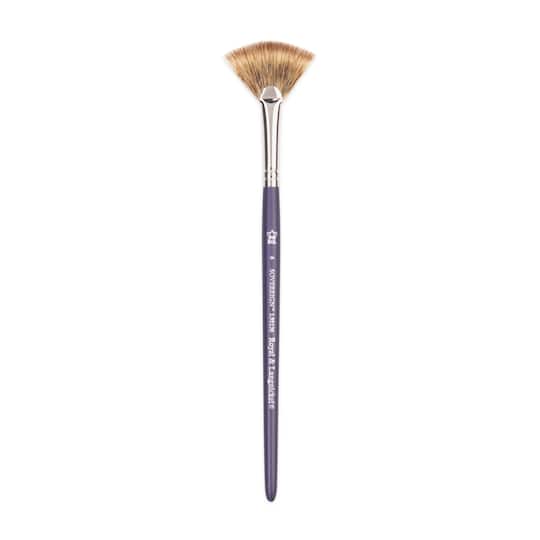 Royal & Langnickel® Sovereign™ Synthetic Long Handle Fan Blender Brush, Size 6
